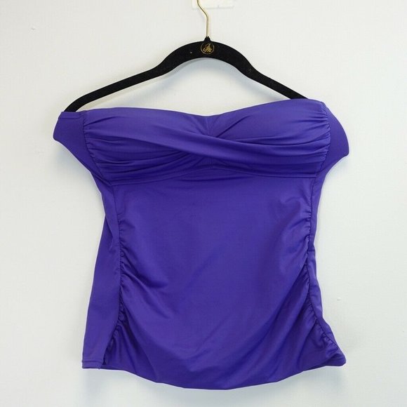 ANNE COLE SIGNATURE‎ Women's Purple Bandini Swim Top XS Swimsuit Padded Swimwear - Picture 1 of 6